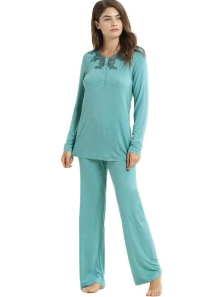 Bisbigli Pigiama donna in viscosa elasticizzata con pizzo art. 02823